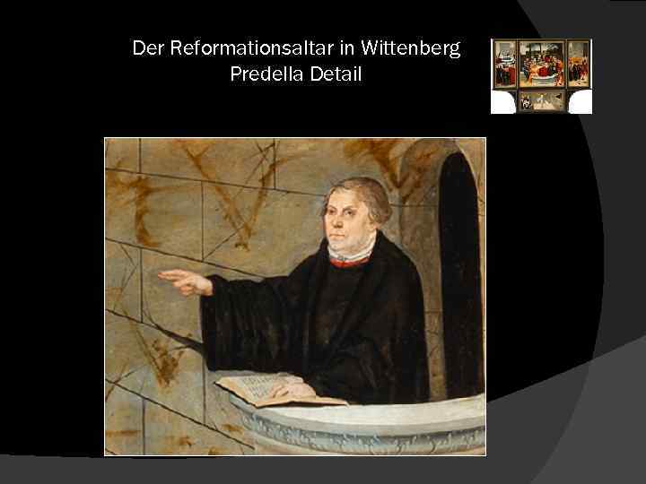 Der Reformationsaltar in Wittenberg Predella Detail 