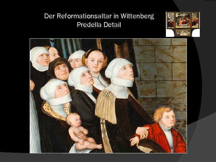 Der Reformationsaltar in Wittenberg Predella Detail 
