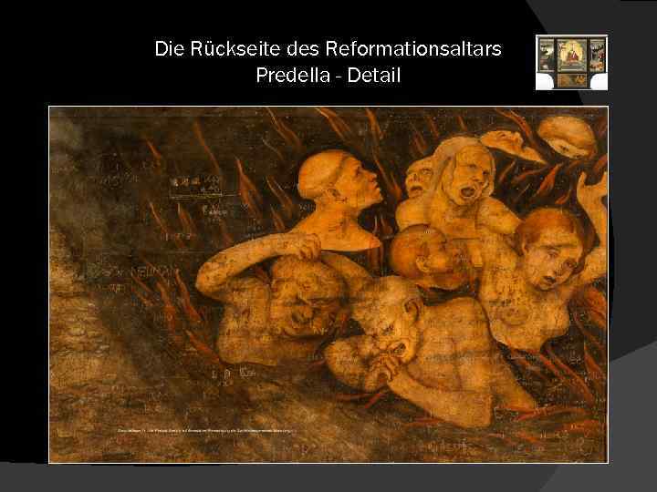 Die Rückseite des Reformationsaltars Predella - Detail 