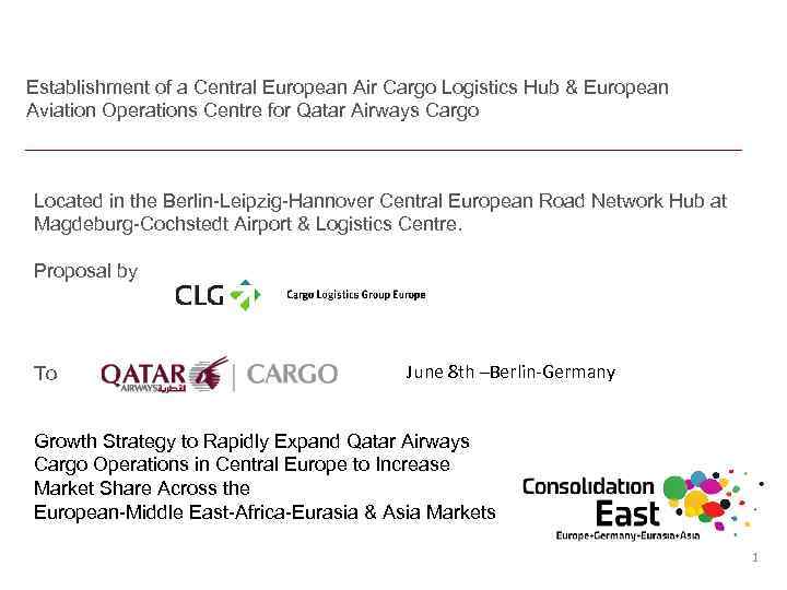 Establishment of a Central European Air Cargo Logistics Hub & European Aviation Operations Centre