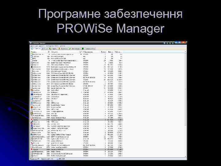 Програмне забезпечення PROWi. Se Manager 