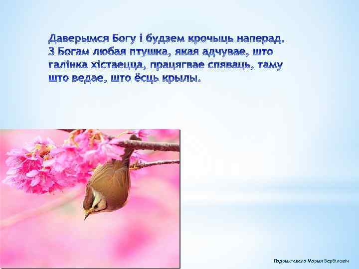 Падрыхтавала Марыя Вербіловіч 