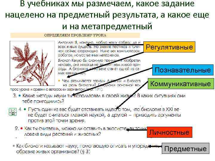 В учебниках мы размечаем, какое задание Что обозначают кружки разного цвета нацелено на предметный