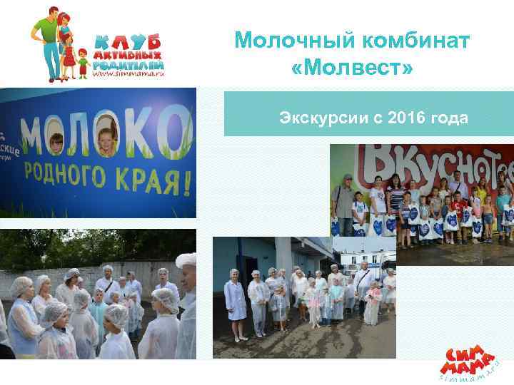 Молочный комбинат «Молвест» Экскурсии с 2016 года 