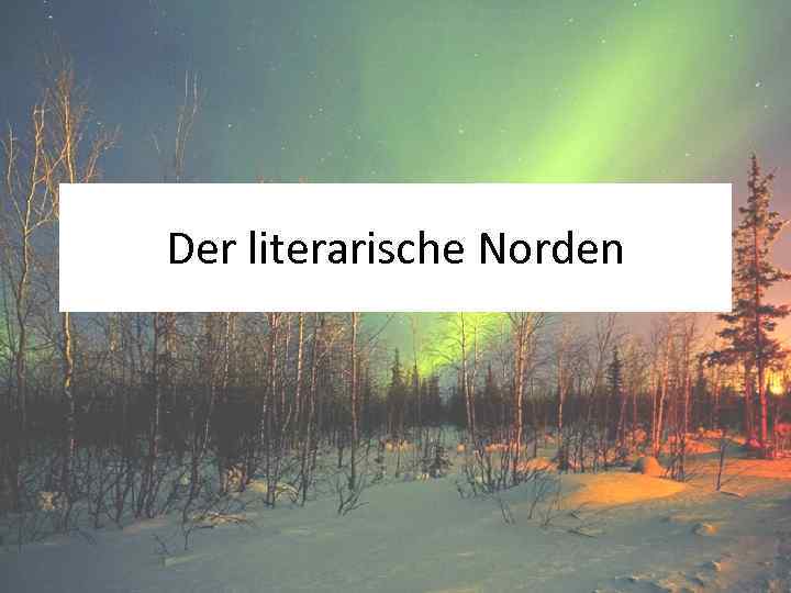 Der literarische Norden 
