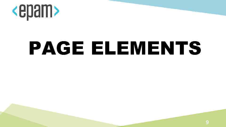 PAGE ELEMENTS 9 