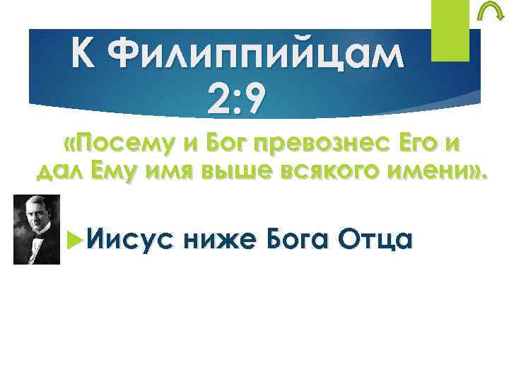 К Филиппийцам 2: 9 «Посему и Бог превознес Его и дал Ему имя выше
