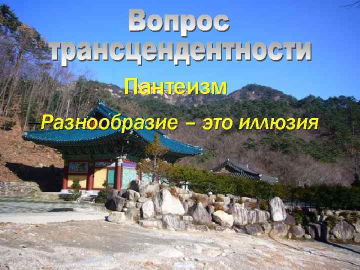 Пантеизм –Разнообразие – это иллюзия 