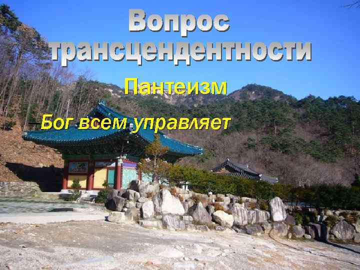 Пантеизм –Бог всем управляет 