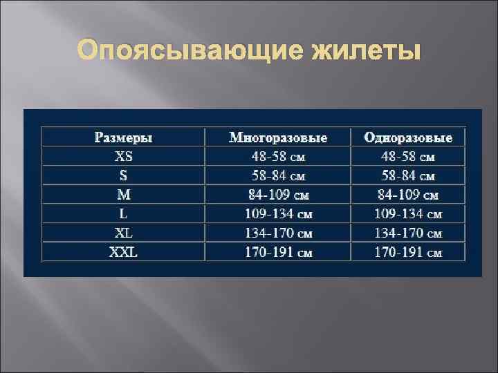 Опоясывающие жилеты 