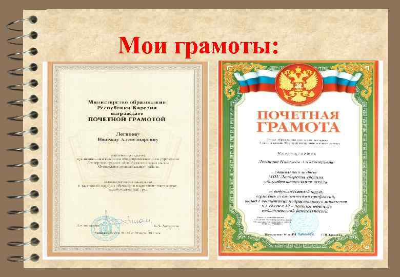 Мои грамоты: 