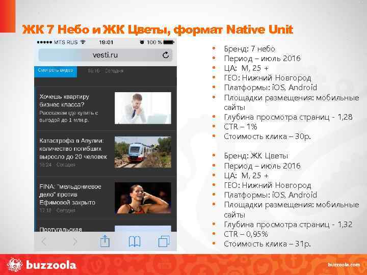 ЖК 7 Небо и ЖК Цветы, формат Native Unit • • • • •