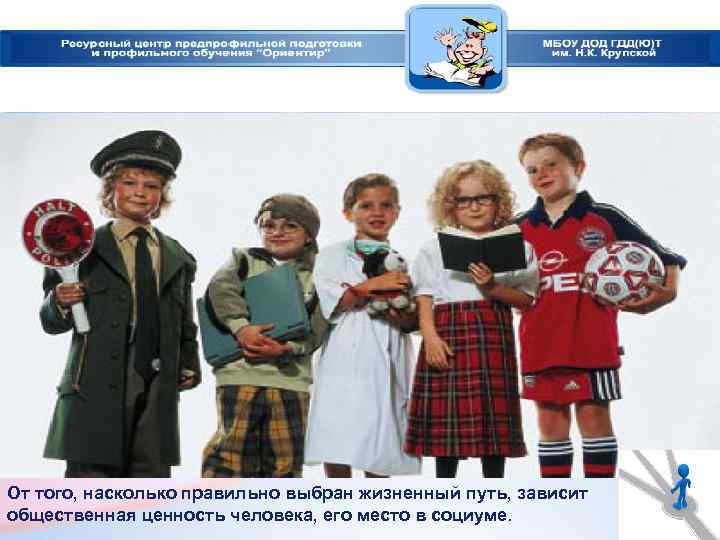 От того, насколько правильно выбран жизненный путь, зависит общественная ценность человека, его место в