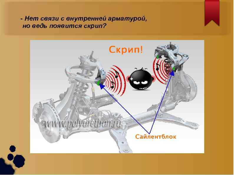 - Нет связи с внутренней арматурой, но ведь появится скрип? 
