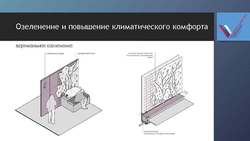 Озеленение и повышение климатического комфорта вертикальное озеленение 