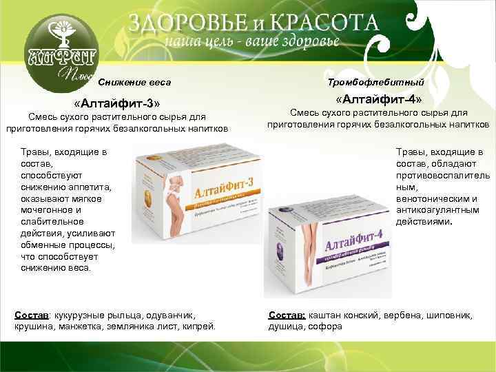 Снижение веса «Алтайфит-3» Смесь сухого растительного сырья для приготовления горячих безалкогольных напитков Травы, входящие