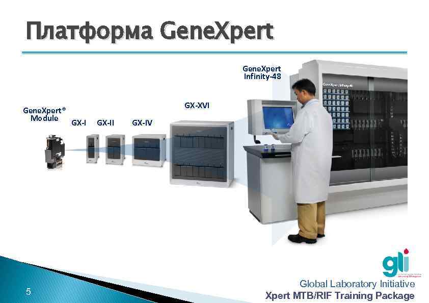 Платформа Gene. Xpert Infinity-48 Gene. Xpert® Module -5 - GX-XVI GX-II GX-IV Global Laboratory