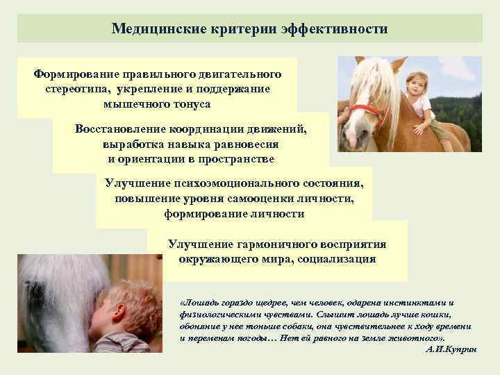 Медицинские критерии эффективности Формирование правильного двигательного стереотипа, укрепление и поддержание мышечного тонуса Восстановление координации