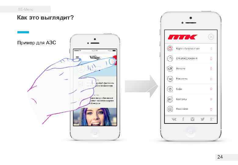 SE-Menu Как это выглядит? Пример для АЗС 24 