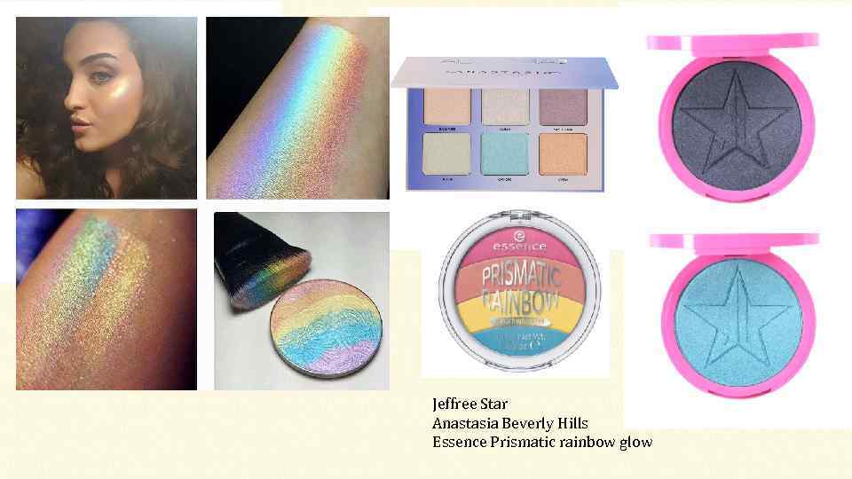 Jeffree Star Anastasia Beverly Hills Еssence Prismatic rainbow glow 