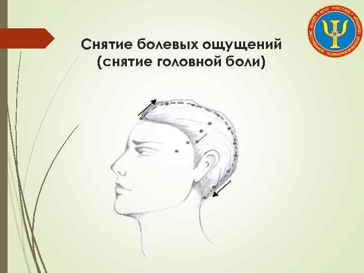 Снятие болевых ощущений (снятие головной боли) 