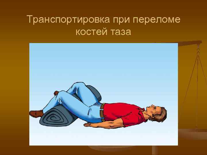 Транспортировка при переломе костей таза 