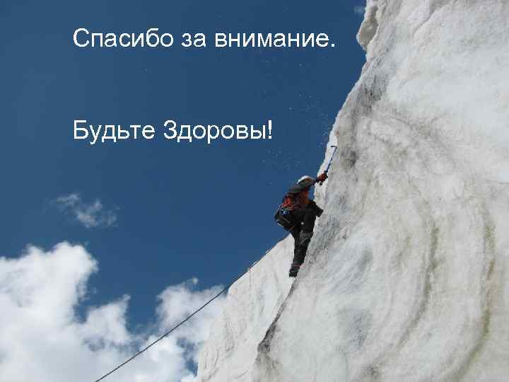 Спасибо за внимание. Будьте Здоровы! 