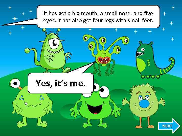 It has got a big mouth, a small nose, and five eyes. It has