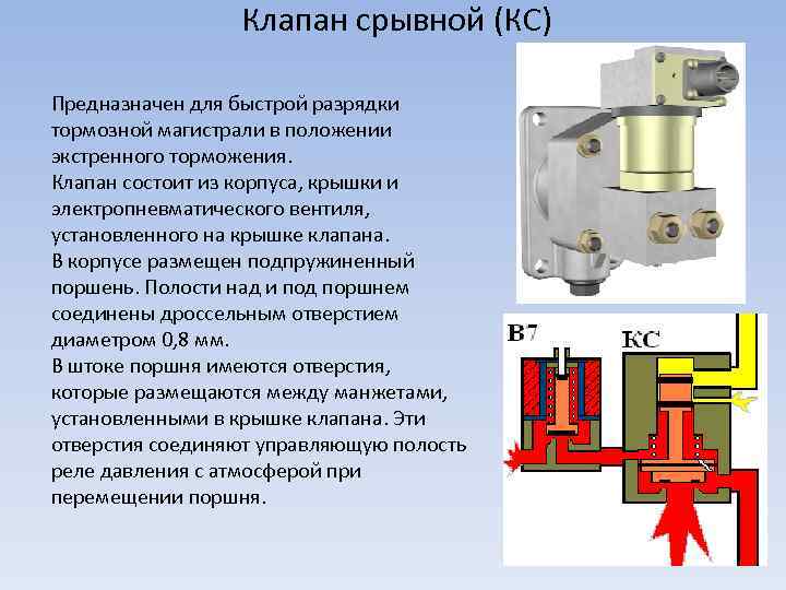 Темп экстренной разрядки тормозной магистрали