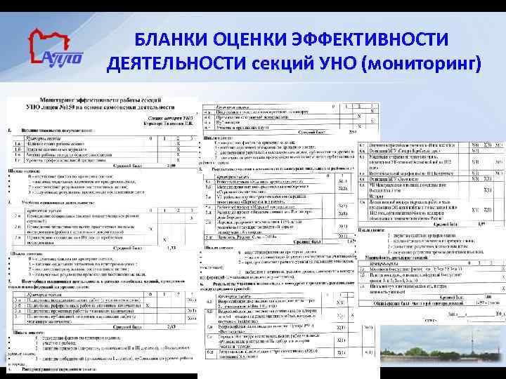 БЛАНКИ ОЦЕНКИ ЭФФЕКТИВНОСТИ ДЕЯТЕЛЬНОСТИ секций УНО (мониторинг) 