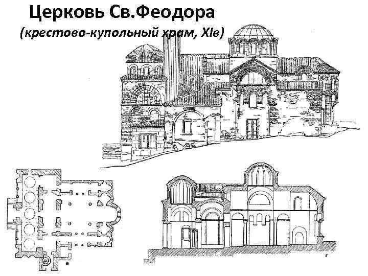 Церковь Св. Феодора (крестово-купольный храм, XIв) 