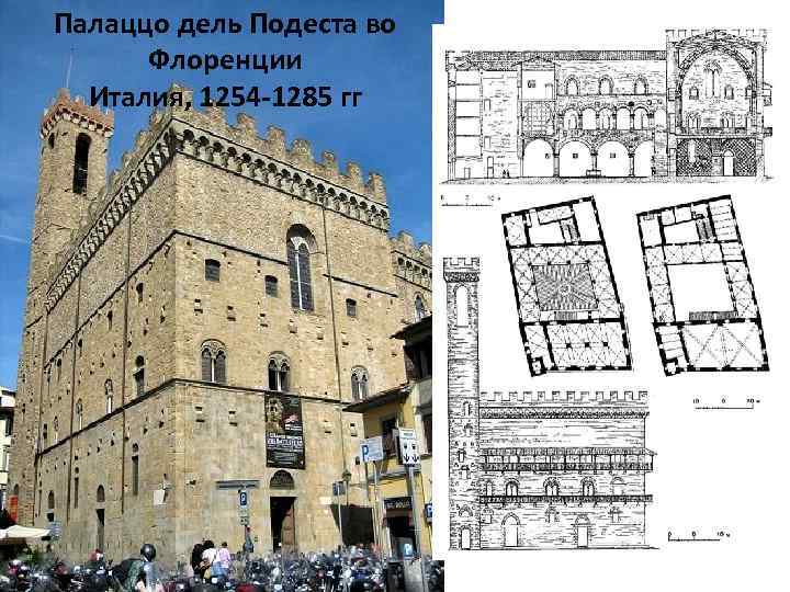 Палаццо дель Подеста во Флоренции Италия, 1254 -1285 гг 