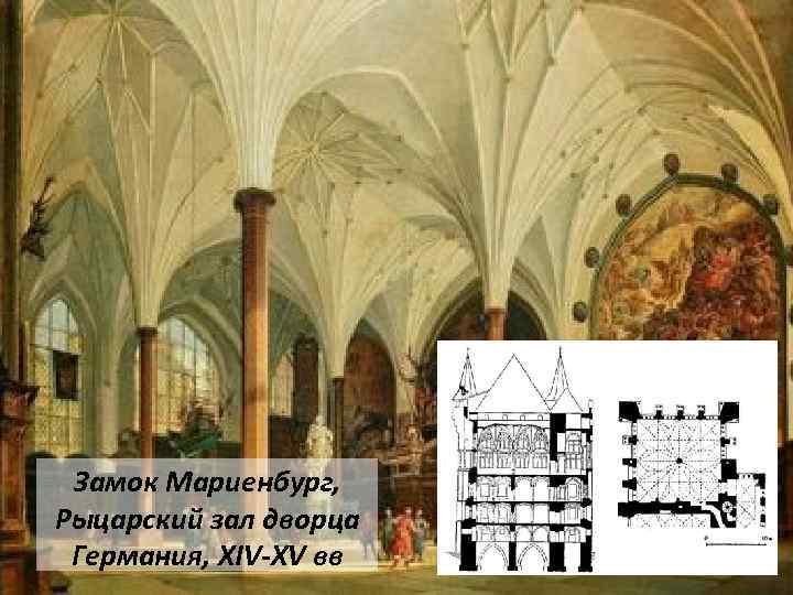 Замок Мариенбург, Рыцарский зал дворца Германия, XIV-XV вв 