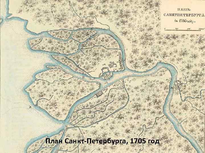 План Санкт-Петербурга, 1705 год 