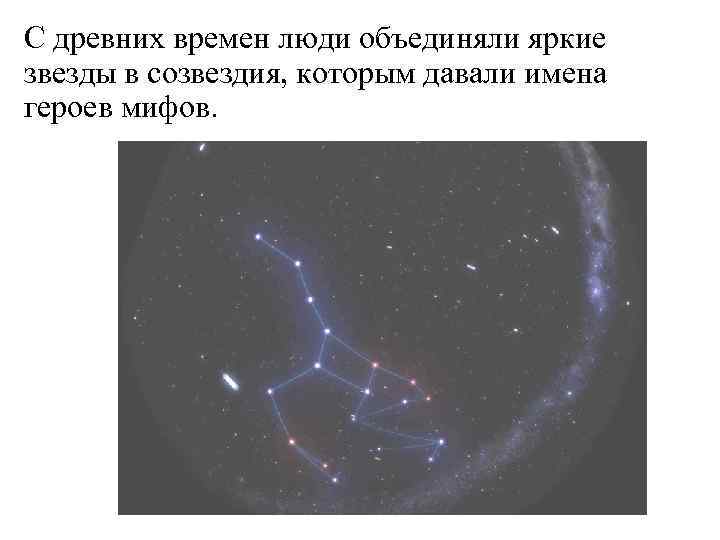 С древних времен люди объединяли яркие звезды в созвездия, которым давали имена героев мифов.