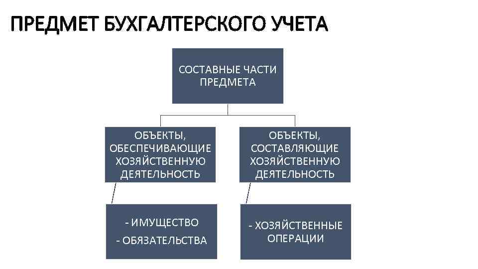 Объекты бухгалтерского учета