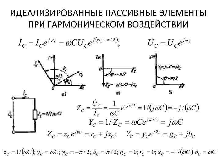 ИДЕАЛИЗИРОВАННЫЕ ПАССИВНЫЕ ЭЛЕМЕНТЫ ПРИ ГАРМОНИЧЕСКОМ ВОЗДЕЙСТВИИ 