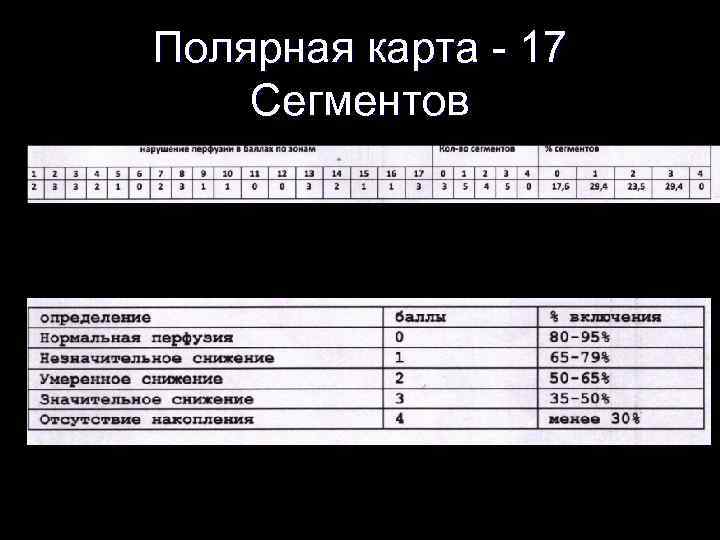 Полярная карта - 17 Сегментов 