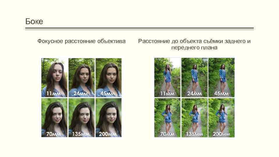 Боке Фокусное расстояние объектива Расстояние до объекта съёмки заднего и переднего плана 