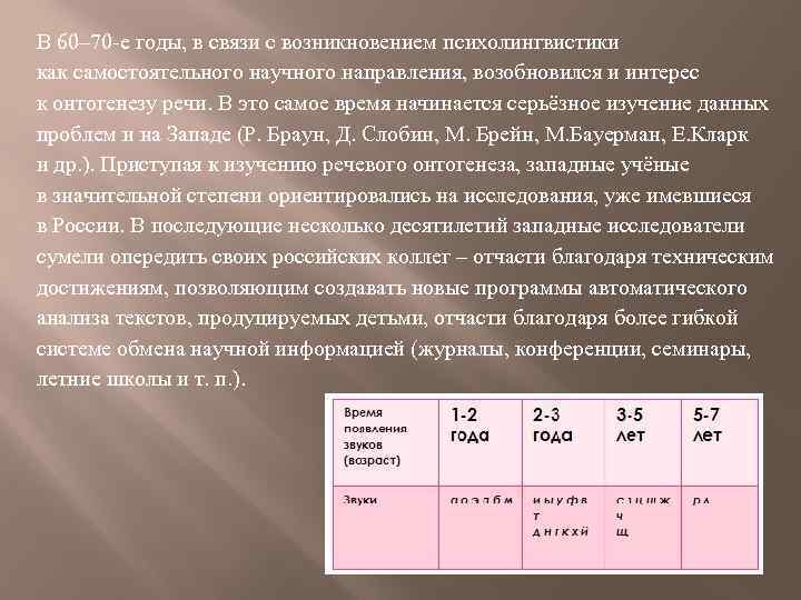 В 60– 70 -е годы, в связи с возникновением психолингвистики как самостоятельного научного направления,