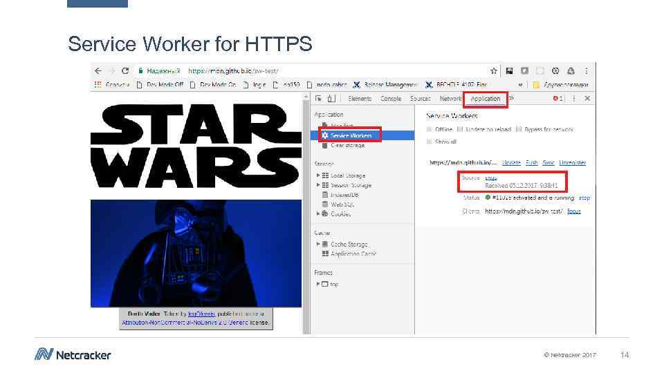 Service Worker for HTTPS © Netcracker 2017 14 