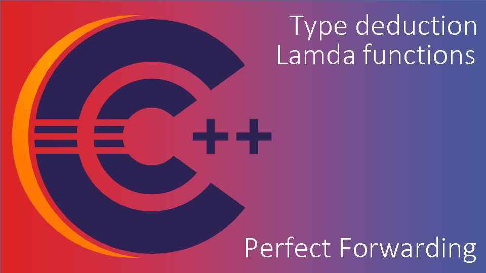 Type deduction Lamda functions Perfect Forwarding 