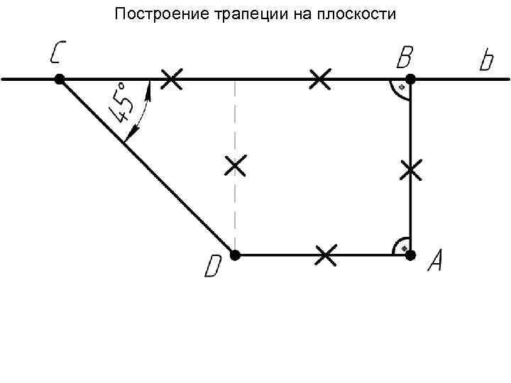 Построение трапеции на плоскости 