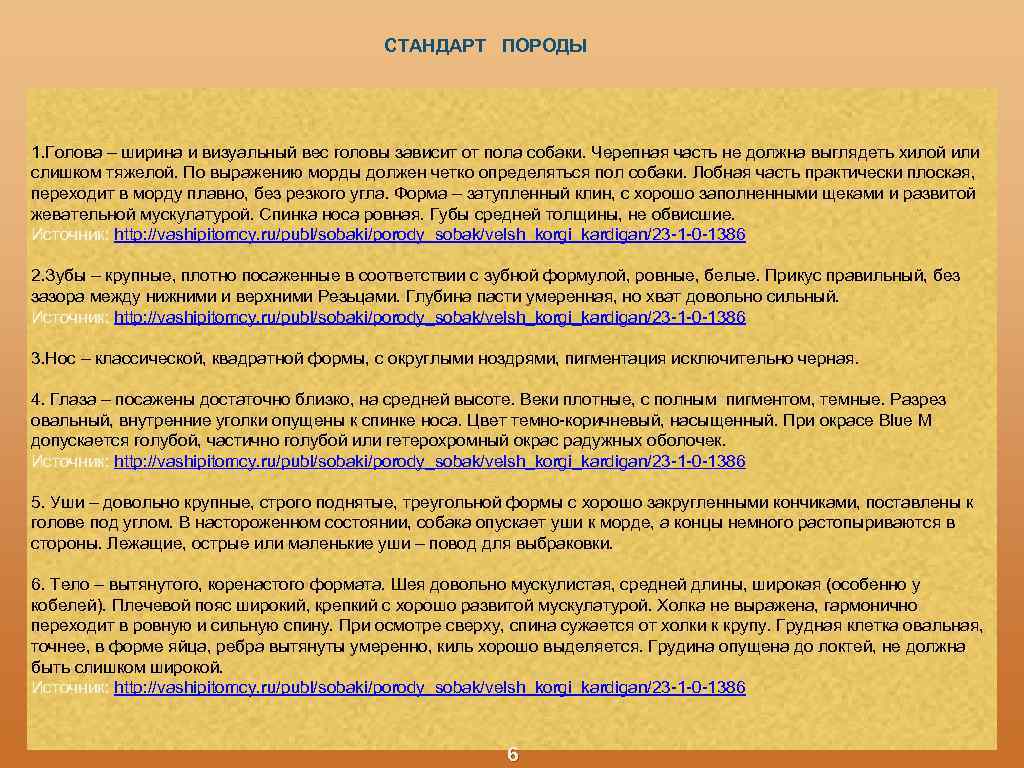 СТАНДАРТ ПОРОДЫ 1. Голова – ширина и визуальный вес головы зависит от пола собаки.