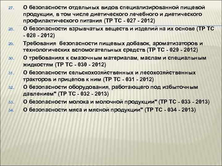 27. 28. 29. 30. 31. 32. 33. 34. О безопасности отдельных видов специализированной пищевой