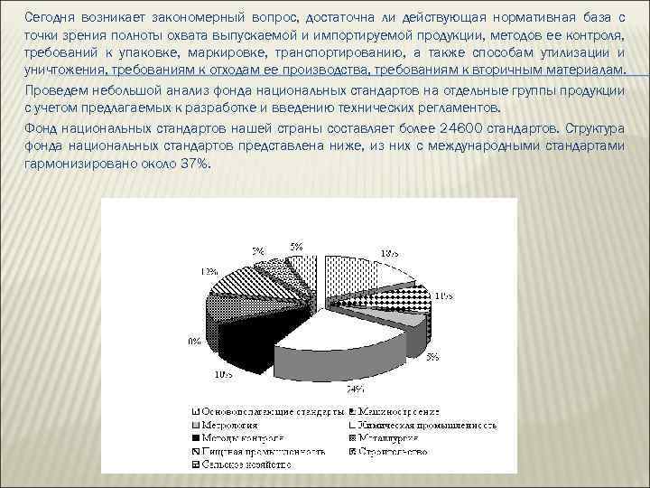 Сегодня возникает закономерный вопрос, достаточна ли действующая нормативная база с точки зрения полноты охвата