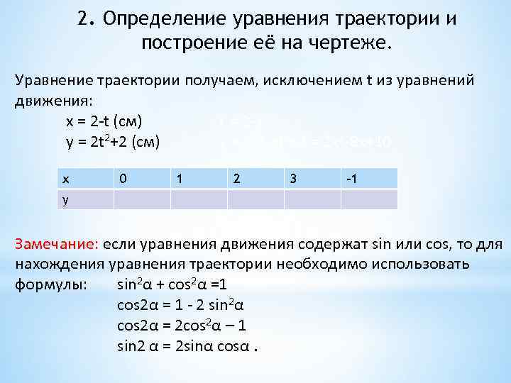 Уравнение траектории. Уравнение траектории движения. Как найти уравнение траектории. Уравнение движения уравнение траектории.