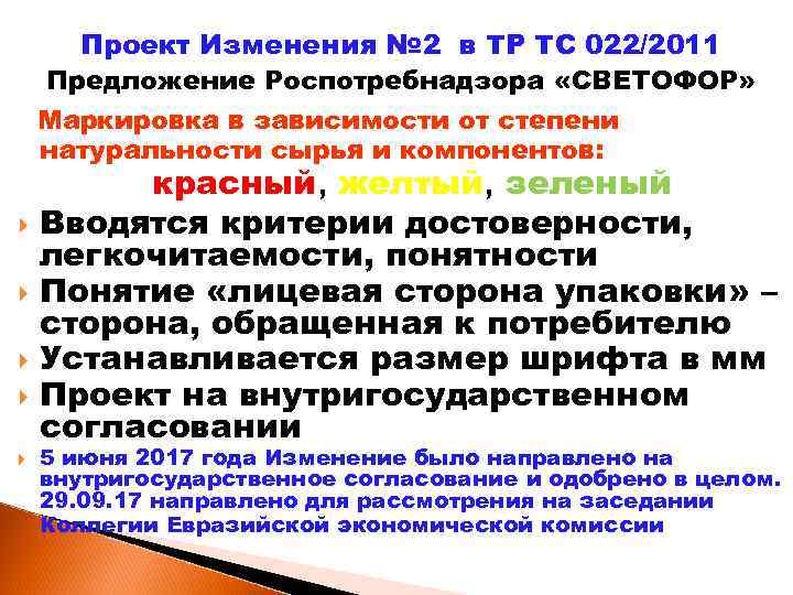 Тр тс 22 маркировка. Изменения в проекте. Тр ТС 022/2011. Светофор маркировка продукции Роспотребнадзора. Молоко светофор маркировка.