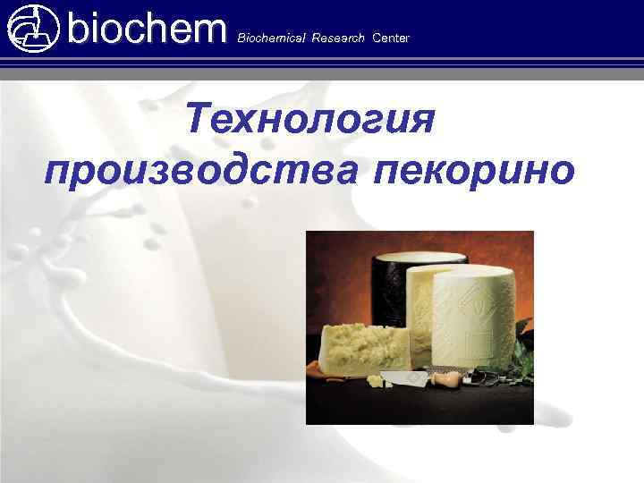 biochem Biochemical Research Center Технология производства пекорино 