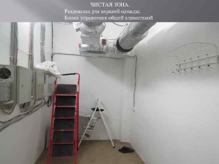 ЧИСТАЯ ЗОНА. Раздевалка для верхней одежды. Блоки управления общей климатикой 